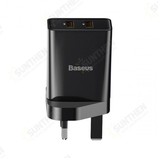 10.5W 2A Smart Protection Dual USB Travel Charger UK Plug Fast Charging Speed Mini Universal Charger Adapter for Samsung S10+ 9T Note8