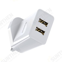 10.5W 2A Smart Protection Dual USB Travel Charger UK Plug Fast Charging Speed Mini Universal Charger Adapter for Samsung S10+ 9T Note8 10.5W 2A Smart Protection Dual USB Travel Charger UK Plug Fast Charging Speed Mini Universal Charger Adapter for Samsung S10+ 9T Note8