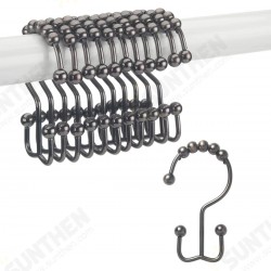 12Pcs Stainless Steel Shower Curtain Hooks Rings Rust-Resistant Metal Double Glide Shower Hooks for Bathroom Shower Rods Curtains 12Pcs Stainless Steel Shower Curtain Hooks Rings Rust-Resistant Metal Double Glide Shower Hooks for Bathroom Shower Rods Curtains