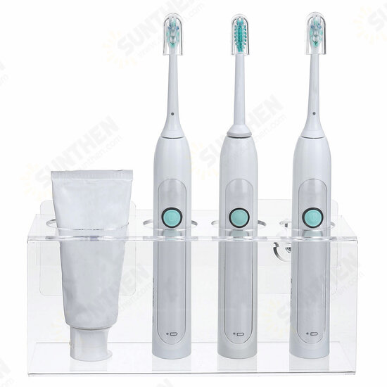 1PCS Wall Mounted Electric Toothbrush Holder Toothpaste Holder Bathroom Organizer Detachable Bathroom Storage Caddy