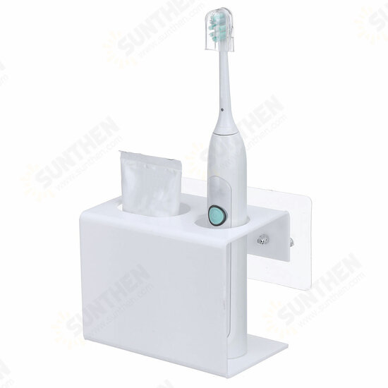 1PCS Wall Mounted Electric Toothbrush Holder Toothpaste Holder Bathroom Organizer Detachable Bathroom Storage Caddy