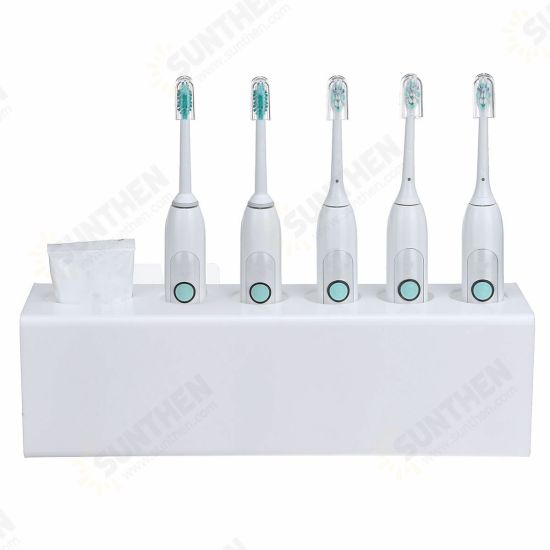 1PCS Wall Mounted Electric Toothbrush Holder Toothpaste Holder Bathroom Organizer Detachable Bathroom Storage Caddy