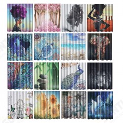 2 Panels/set Anti-UV Blackout Window Curtains 3D Effect Print Thermal Drapes 2 Panels/set Anti-UV Blackout Window Curtains 3D Effect Print Thermal Drapes