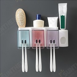 2/3/4 Cups Toothbrush Holder Wall Hanging Toothpaste Dispenser Strong Bearing Capacity Toothbrush Holder 2/3/4 Cups Toothbrush Holder Wall Hanging Toothpaste Dispenser Strong Bearing Capacity Toothbrush Holder