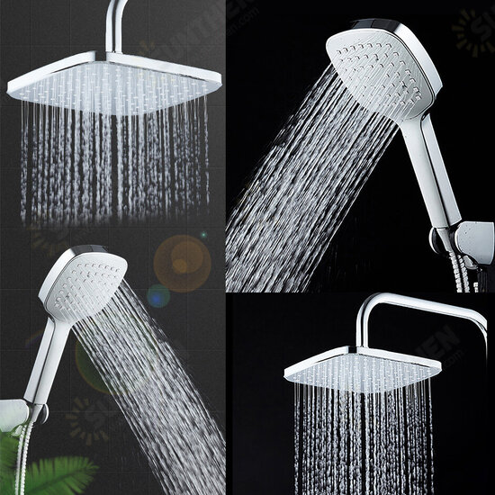 2PCS Set ABS Automatic Descaling Shower Set Electroplating Shower Set Rainforest Shower Shower