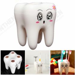 4 Holes Smily Face Toothbrush Holder Rack Cartoon Design Toothbrush Bracket