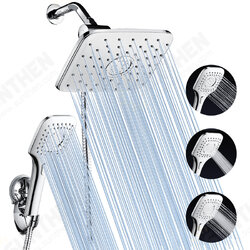 5-in-1 Rainfall Handheld Shower Head Combo 3 Level Adjustable Dual Square Hose 5-in-1 Rainfall Handheld Shower Head Combo 3 Level Adjustable Dual Square Hose