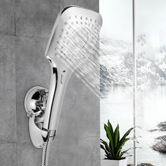 5-in-1 Rainfall Handheld Shower Head Combo 3 Level Adjustable Dual Square Hose