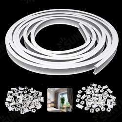 5M Curtains Track Rail Flexible Ceiling Mounted For Straight Slide Window Balcony 5M Curtains Track Rail Flexible Ceiling Mounted For Straight Slide Window Balcony
