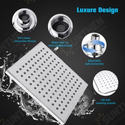 8 Inch Large Angle-adjustable Square Shower Head Electroplating Five Piece Set 8 Inch Large Angle-adjustable Square Shower Head Electroplating Five Piece Set
