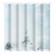 Bathroom Set Non Slip Rug Lid Toilet Cover Bathroom Mat Shower Curtain Snowman