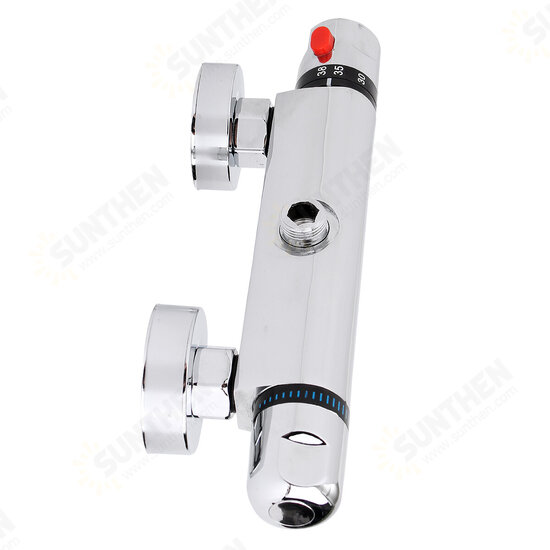 Bathroom Wall-mount Brass Thermostatic Shower Valve Bath Mixer Shower Control Valve Bottom Faucet 3/4inch Thread Connector