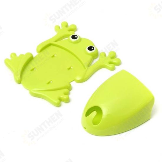 Cute Frog Toothbrush Wall Stick Paste Organizer Storage Box