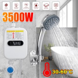 3500W 220V Mini Water Heater Hot Electric Tankless Household Bathroom Faucet with Shower Head LCD Temperature Display 3500W 220V Mini Water Heater Hot Electric Tankless Household Bathroom Faucet with Shower Head LCD Temperature Display