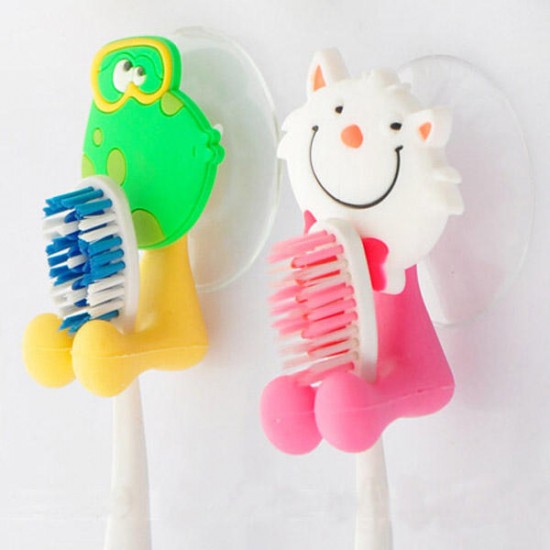 BX-723 Creative Cute Cartoon Animal Powerful Sucker Toothbrush Holder