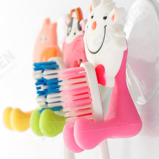 BX-723 Creative Cute Cartoon Animal Powerful Sucker Toothbrush Holder