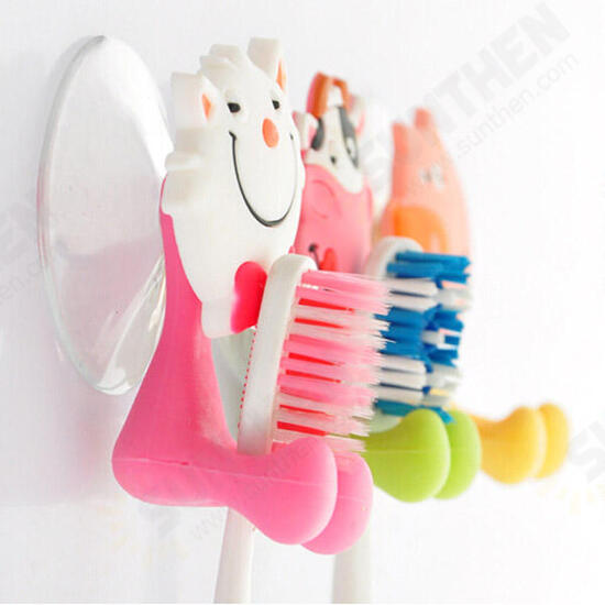 BX-723 Creative Cute Cartoon Animal Powerful Sucker Toothbrush Holder