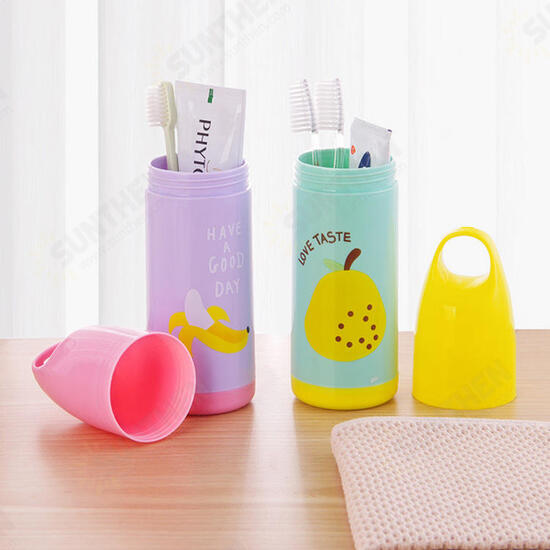 Portable Travel Case Toothpaste Box Cartoon Toothbrush Storage Cup Baskets Holder