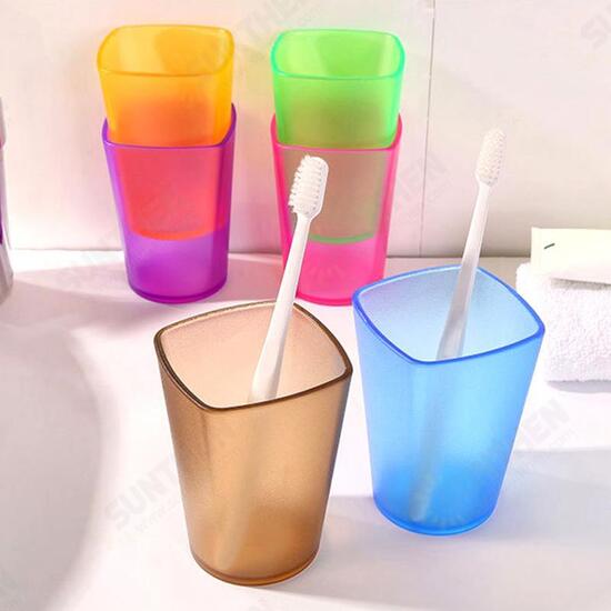 WX Eco-friendly Japanese-style Thick Circular Cup Toothbrush Holder Cup Translucent