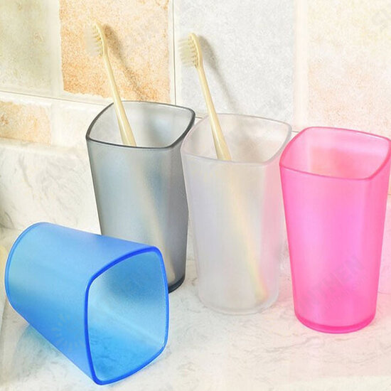 WX Eco-friendly Japanese-style Thick Circular Cup Toothbrush Holder Cup Translucent