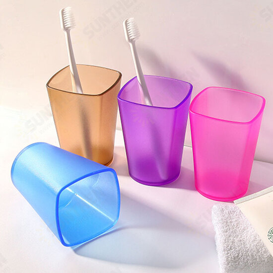 WX Eco-friendly Japanese-style Thick Circular Cup Toothbrush Holder Cup Translucent