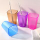 WX Eco-friendly Japanese-style Thick Circular Cup Toothbrush Holder Cup Translucent