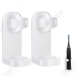 2Pcs Creative Traceless Stand Rack Toothbrush Organizer Electric Toothbrush Wall-Mounted Holder Space Saving Bathroom Accessories 2Pcs Creative Traceless Stand Rack Toothbrush Organizer Electric Toothbrush Wall-Mounted Holder Space Saving Bathroom Accessories