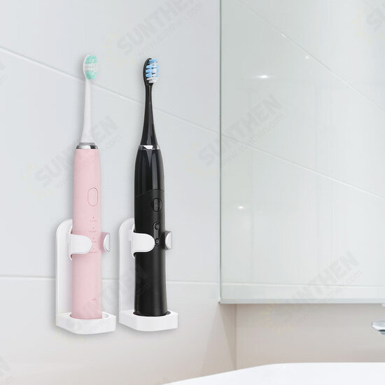 2Pcs Creative Traceless Stand Rack Toothbrush Organizer Electric Toothbrush Wall-Mounted Holder Space Saving Bathroom Accessories