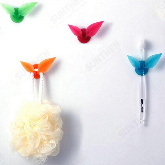 Multifunction Suction Leaf Shape Toothbrush Shaver Sundries Holder