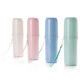 Dual Use Tooth Mug Wheat Straw Portable Toothbrush Toothpaste Holder Double Cups Container for Trave