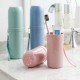 Dual Use Tooth Mug Wheat Straw Portable Toothbrush Toothpaste Holder Double Cups Container for Trave
