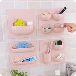 Seamless Bathroom Toothbrush Holder Bath Shaver Organizer Paste Hanger Seamless Bathroom Toothbrush Holder Bath Shaver Organizer Paste Hanger