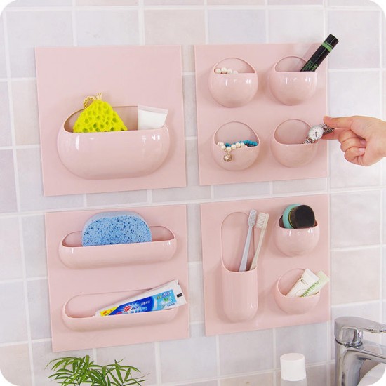 Seamless Bathroom Toothbrush Holder Bath Shaver Organizer Paste Hanger