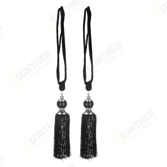 Tassel Curtain Tiebacks Fringe Curtain Tie Backs Room Decor Light Polyester Bead