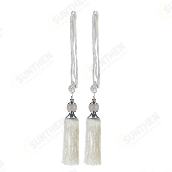 Tassel Curtain Tiebacks Fringe Curtain Tie Backs Room Decor Light Polyester Bead