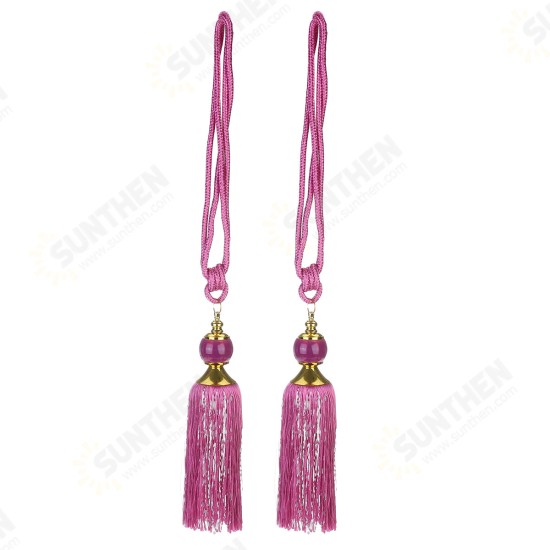 Tassel Curtain Tiebacks Fringe Curtain Tie Backs Room Decor Light Polyester Bead