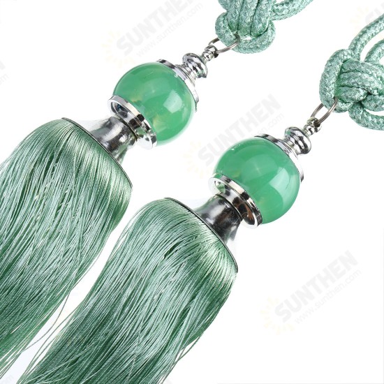 Tassel Curtain Tiebacks Fringe Curtain Tie Backs Room Decor Light Polyester Bead