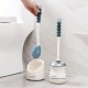 Toilet Brush Silicone Soft Bristle Base Bathroom WC Lavatory Cleaning Tool Set