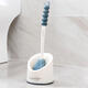 Toilet Brush Silicone Soft Bristle Base Bathroom WC Lavatory Cleaning Tool Set