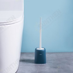 Toilet Brush and Holder Set Soft Silicone Bristle Toilet Bowl Brush Compact Toilet Brush for Bathroom Cleaning