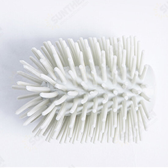 Toilet Brush and Holder Set Soft Silicone Bristle Toilet Bowl Brush Compact Toilet Brush for Bathroom Cleaning