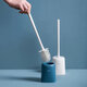 Toilet Brush and Holder Set Soft Silicone Bristle Toilet Bowl Brush Compact Toilet Brush for Bathroom Cleaning