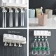 Toothpaste Holders Toothbrush Rack Wall-Mounted Space-Saving Toothbrush Toothpaste Squeezer Kit With Toothpaste Dispenser