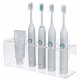 Transparent Wall Mounted Toothbrush Toothpaste Storage Holder Bathroom Organizer