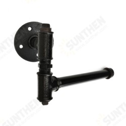 210mm Industrial Retro Iron Pipe Tissue Paper Roll Holder Toliet Wall Mount Hanger 210mm Industrial Retro Iron Pipe Tissue Paper Roll Holder Toliet Wall Mount Hanger