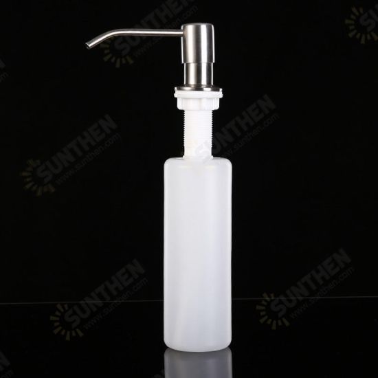 300ml Stainless Steel Sink-Mounted Liquid Soap Dispenser Kitchen Bathroom Bottle