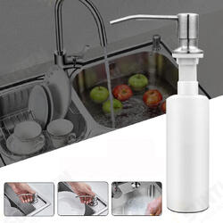 300ml Stainless Steel Sink-Mounted Liquid Soap Dispenser Kitchen Bathroom Bottle 300ml Stainless Steel Sink-Mounted Liquid Soap Dispenser Kitchen Bathroom Bottle