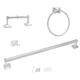 4 PCS Towel Bar Set Bath Accessory Bathroom Hardware Kit Brushed Holder