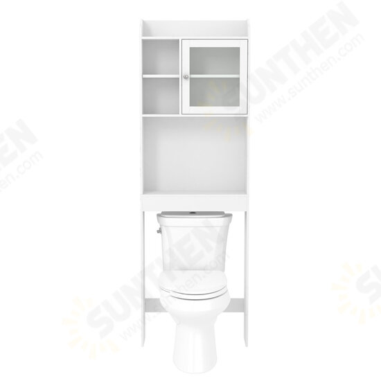 59X18.8X179 Bath Cabinet Toilet Bathroom Space Saver Storage Cabinet White