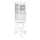 59X18.8X179 Bath Cabinet Toilet Bathroom Space Saver Storage Cabinet White